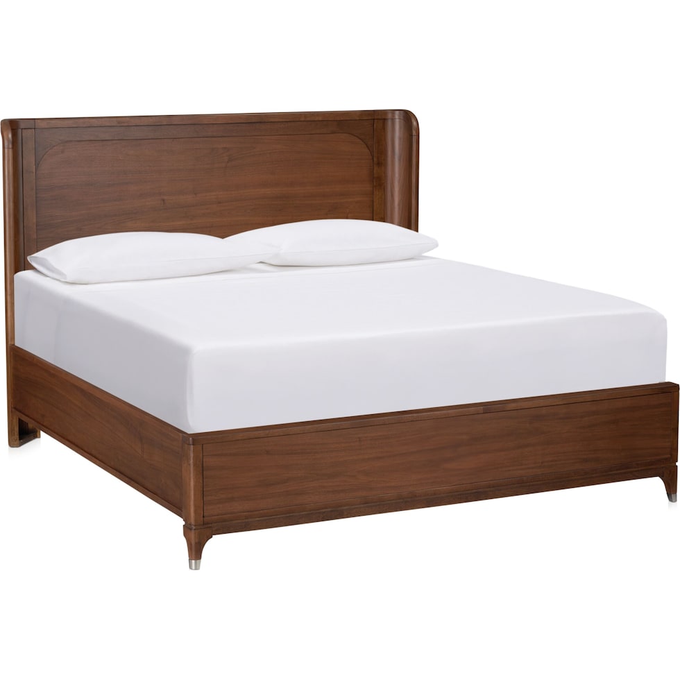 chicago dark brown king bed   