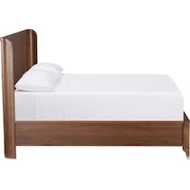 chicago dark brown queen bed   