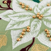 christmas star green accent pillow   