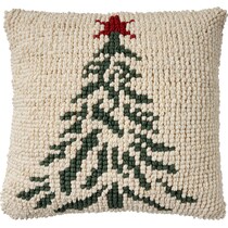 christmas tree green accent pillow   