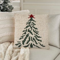 christmas tree green accent pillow   