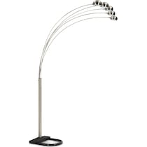 chrome arc silver floor lamp   
