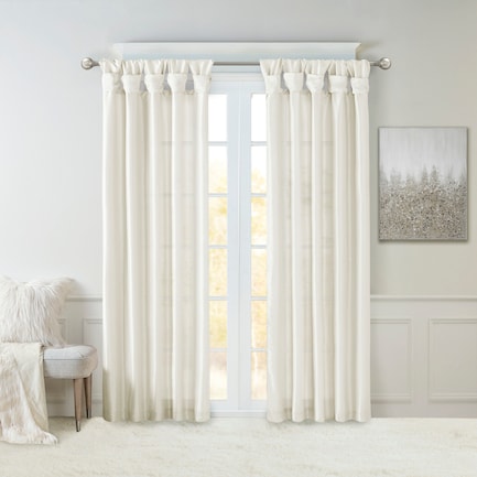 Chrysa 84" Blackout Curtain Panel - White