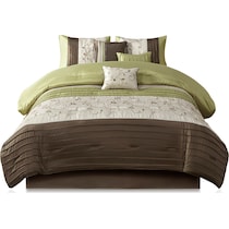 clara green california king bedding set   