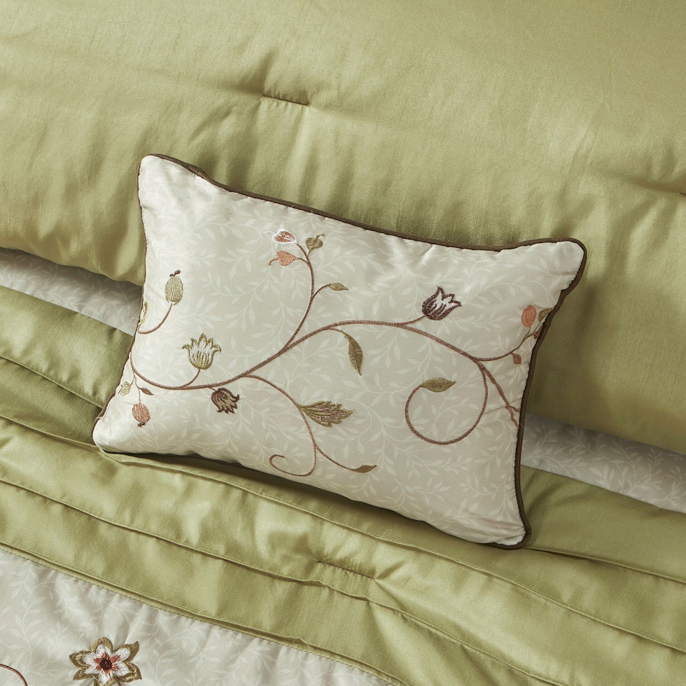 clara green queen bedding set   