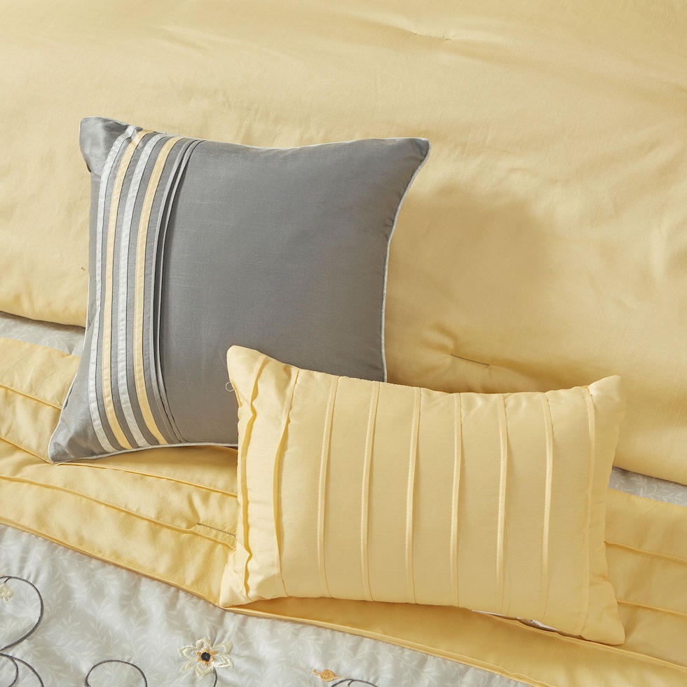 clara yellow california king bedding set   