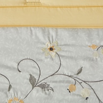 clara yellow queen bedding set   