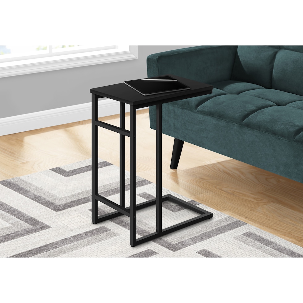 clare black end table   