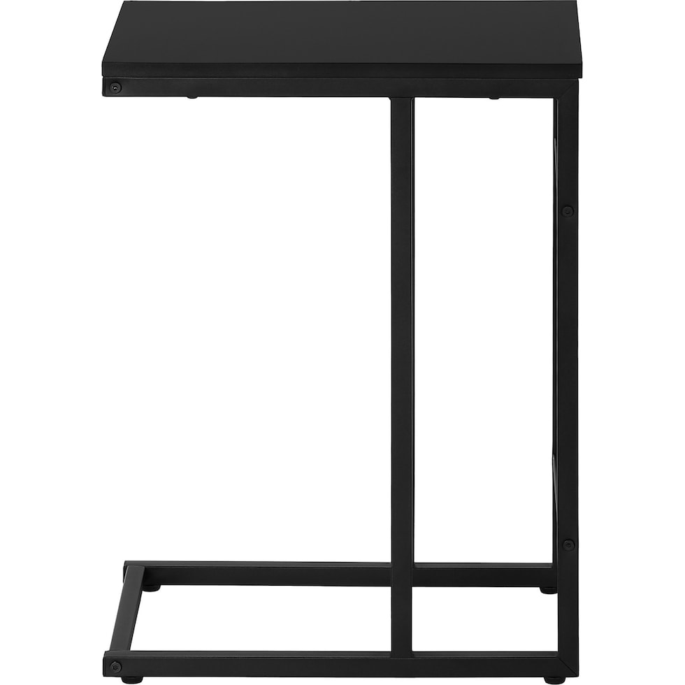 clare black end table   