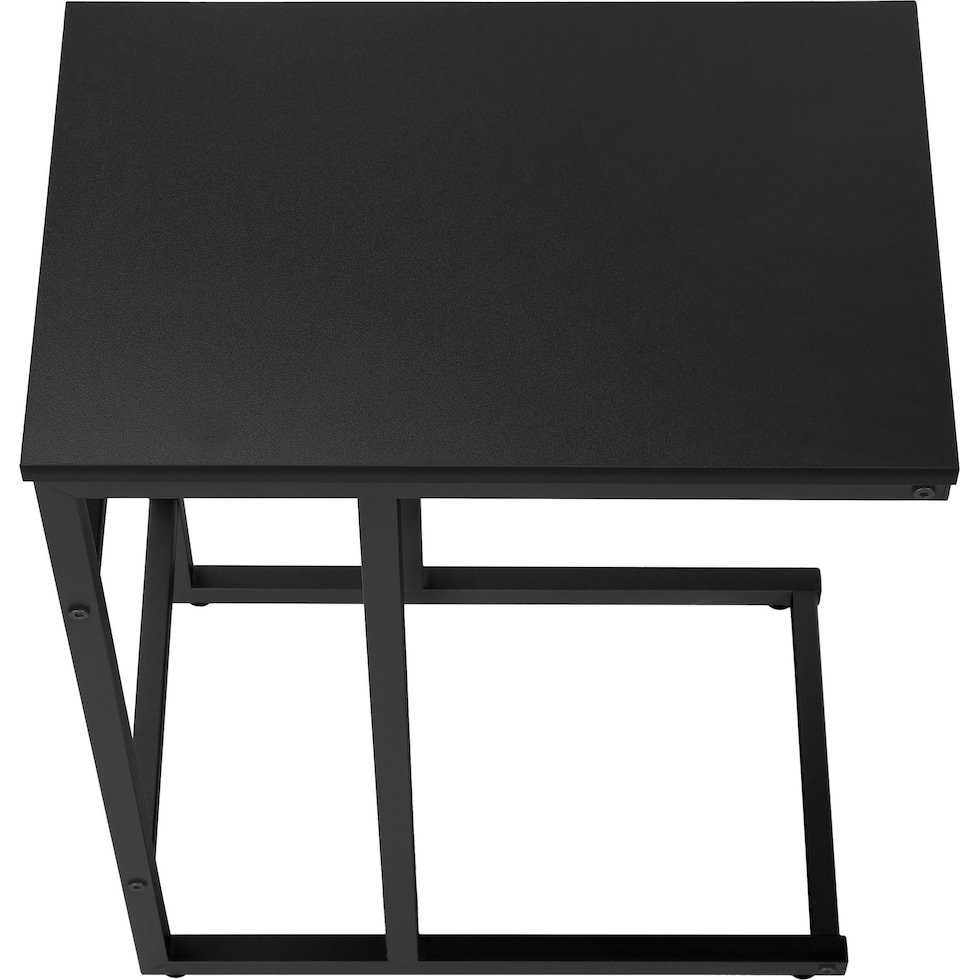 clare black end table   