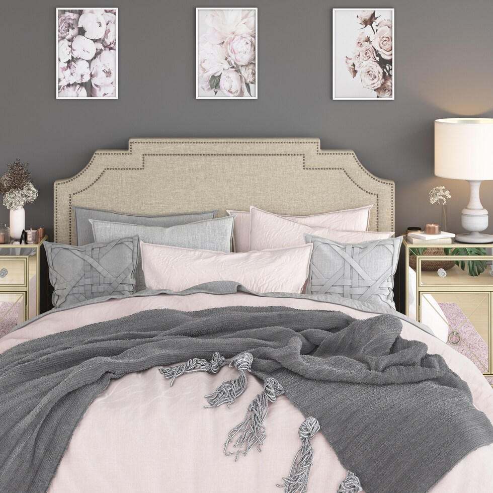 claremore white queen headboard   