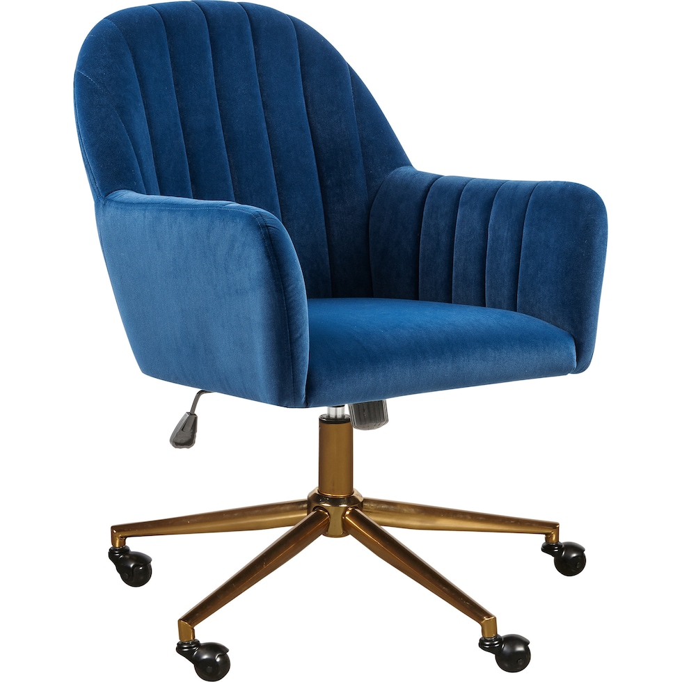 claren blue desk chair   