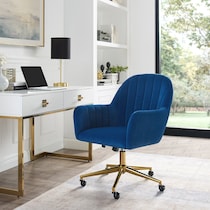 claren blue desk chair   