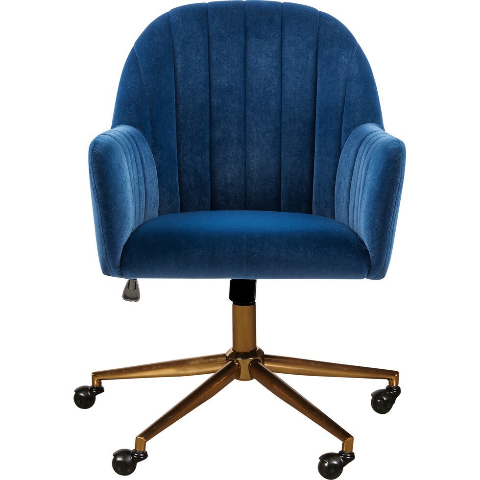 claren blue desk chair   