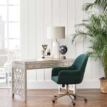 claren green office chair   