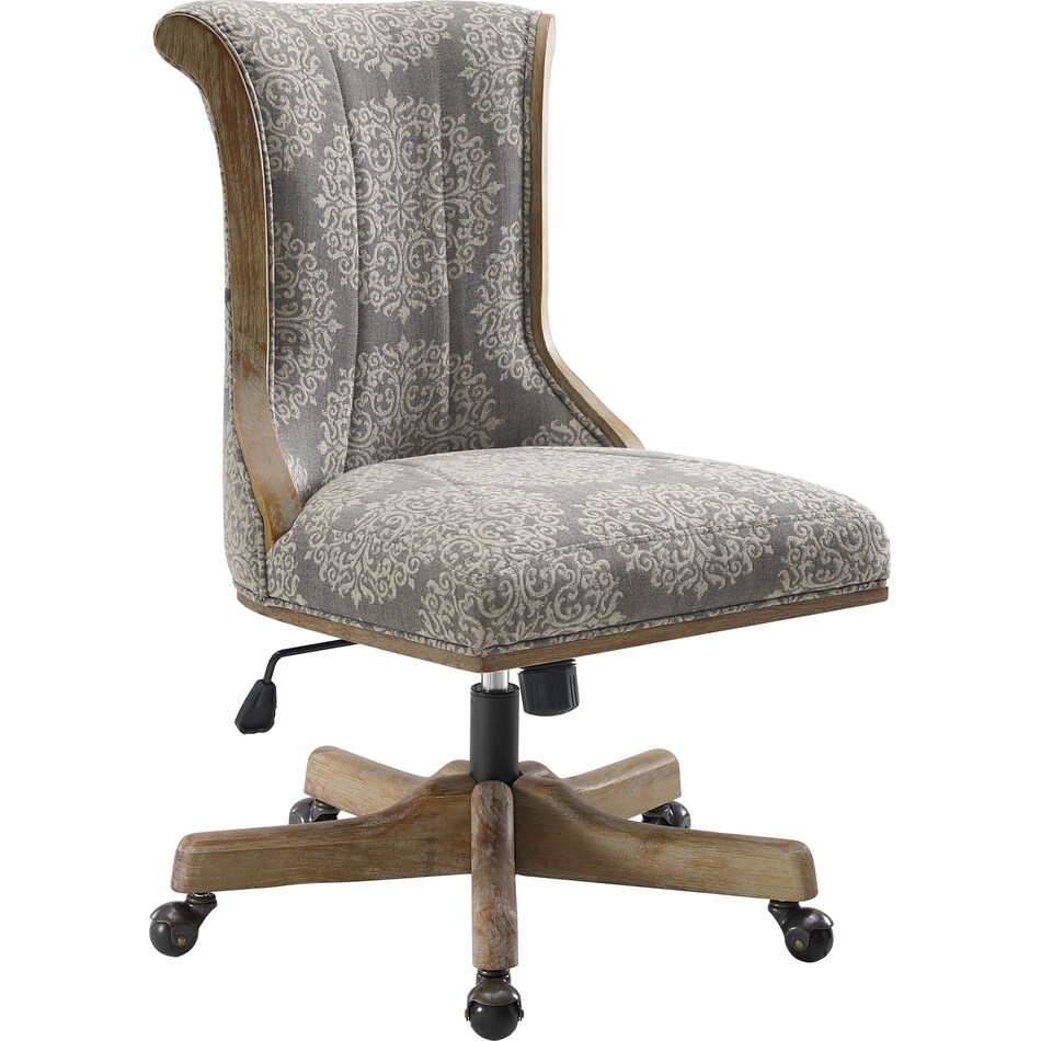 clarice gray office chair   