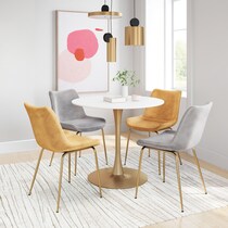 clarice white dining table   