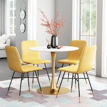 clarice white dining table   
