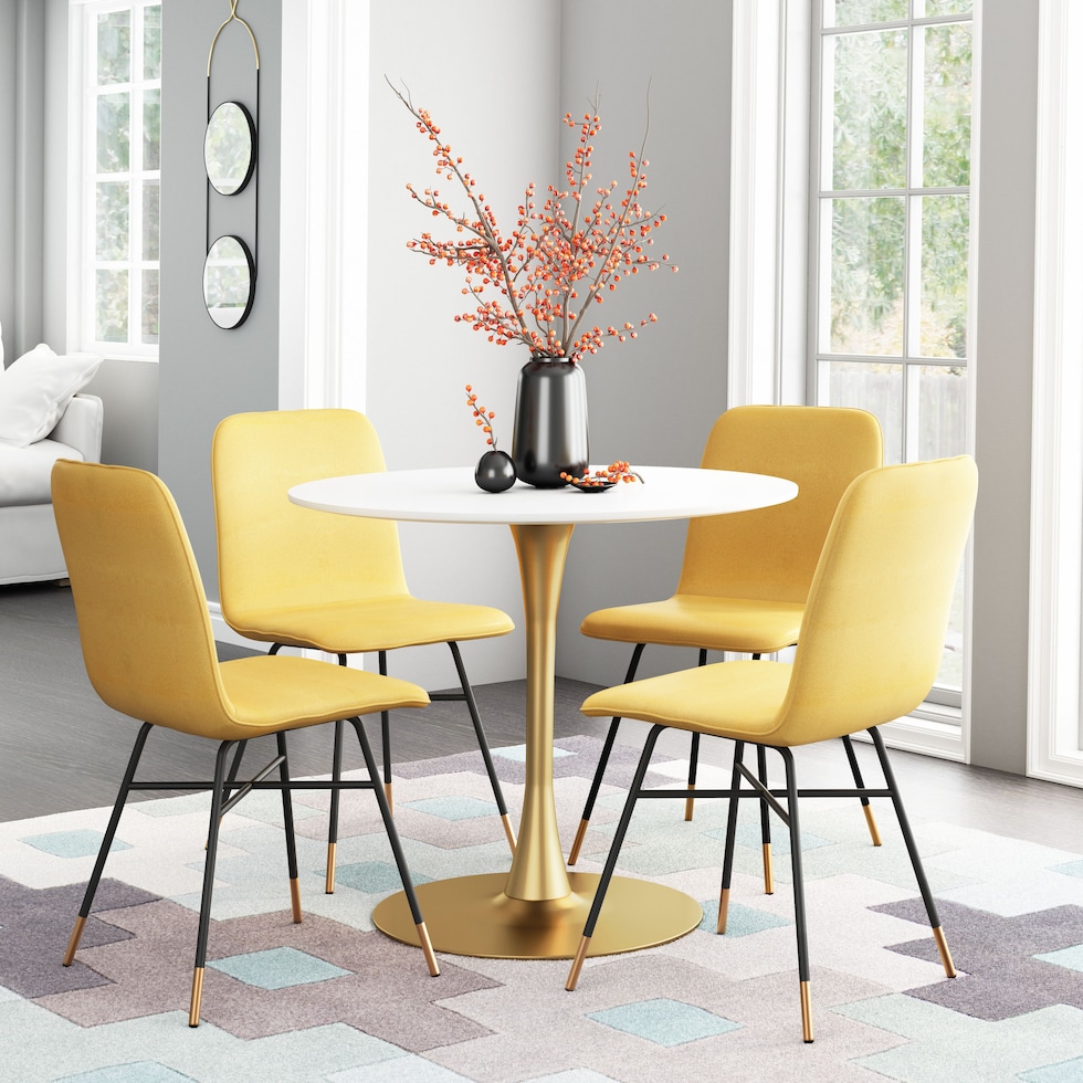 clarice white dining table   