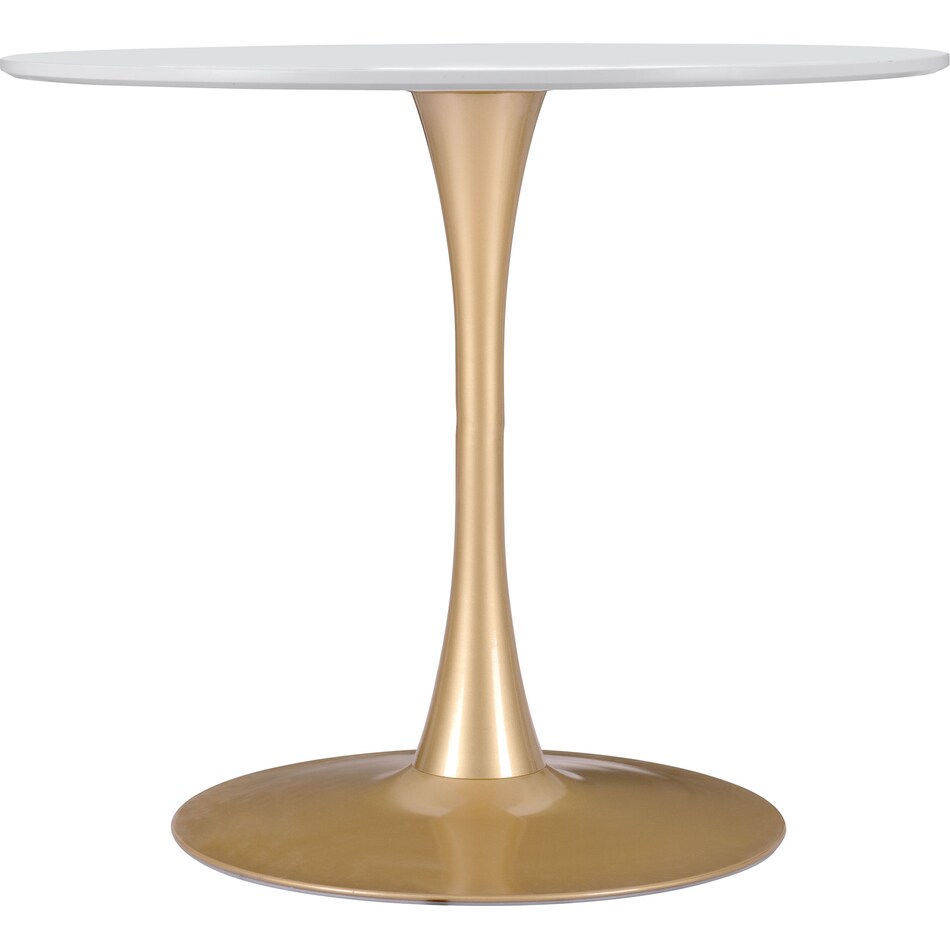 clarice white round dining table   