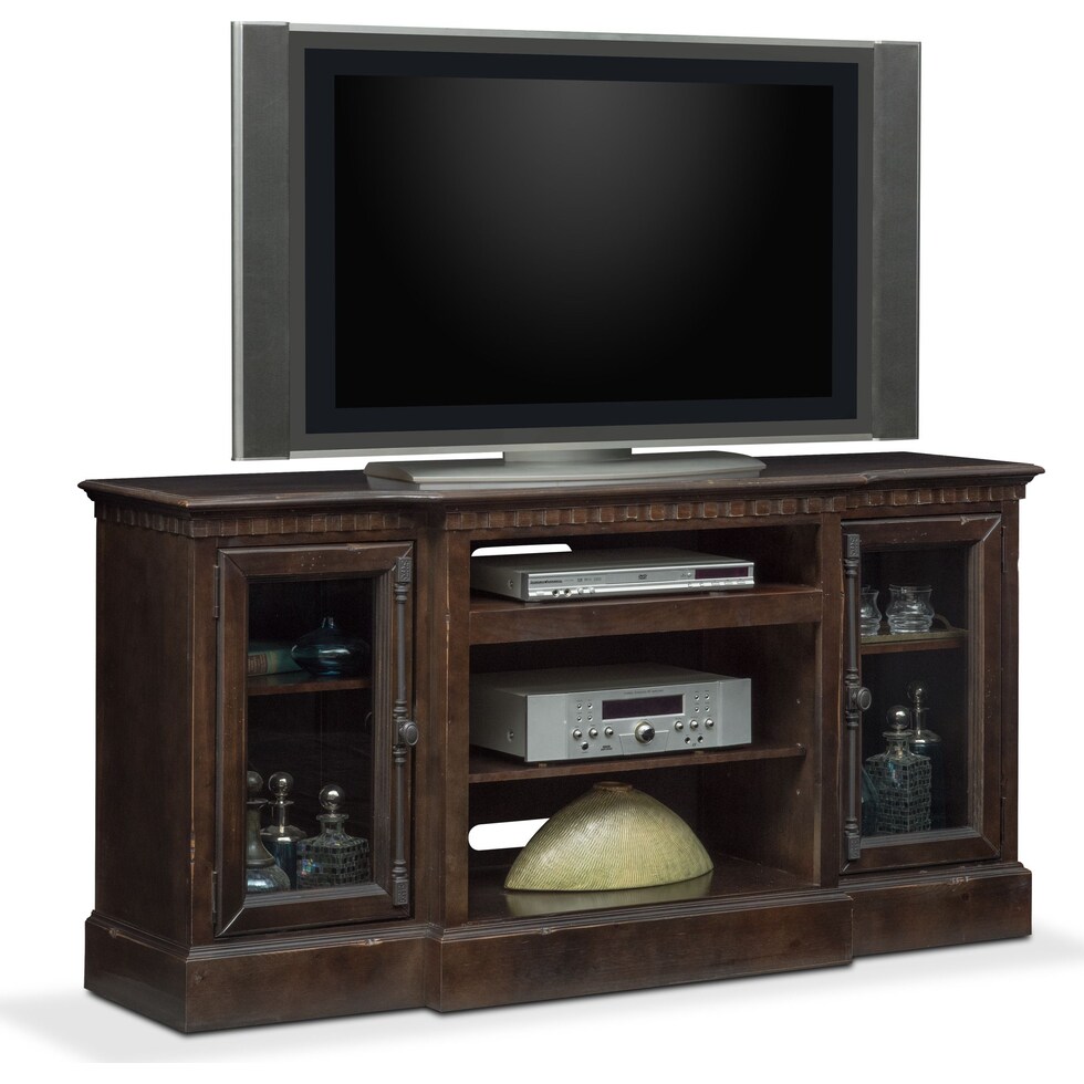 claridge tobacco dark brown tv stand   