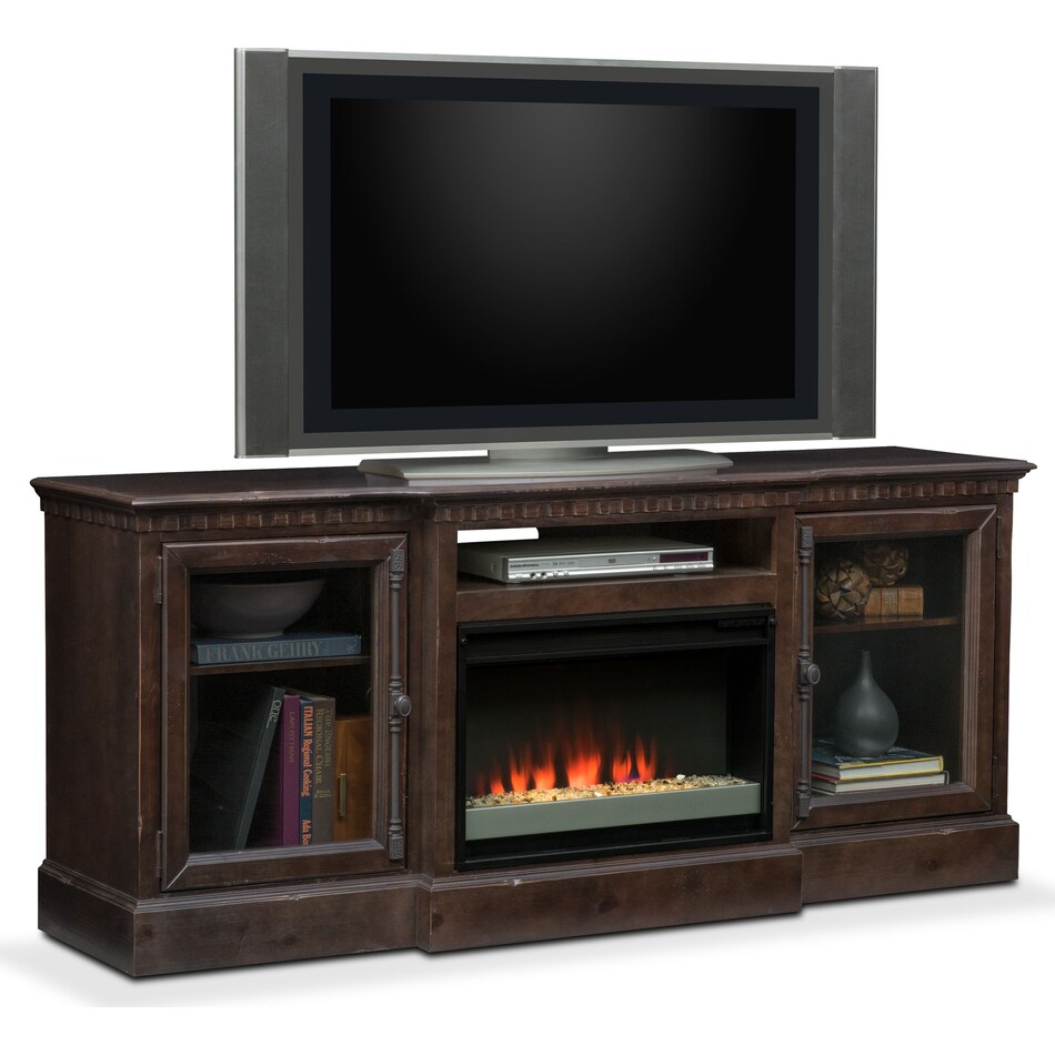 claridge tobacco dark brown tv stand   