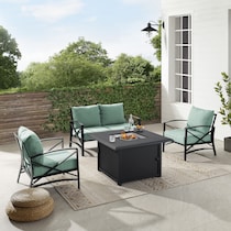 clarion outdoor living blue outdoor loveseat set   