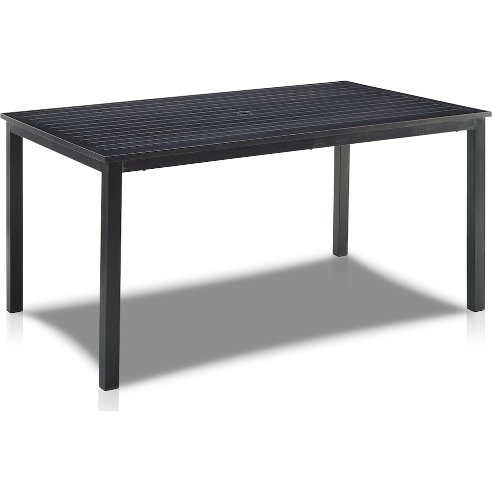 clarion black outdoor dining table   