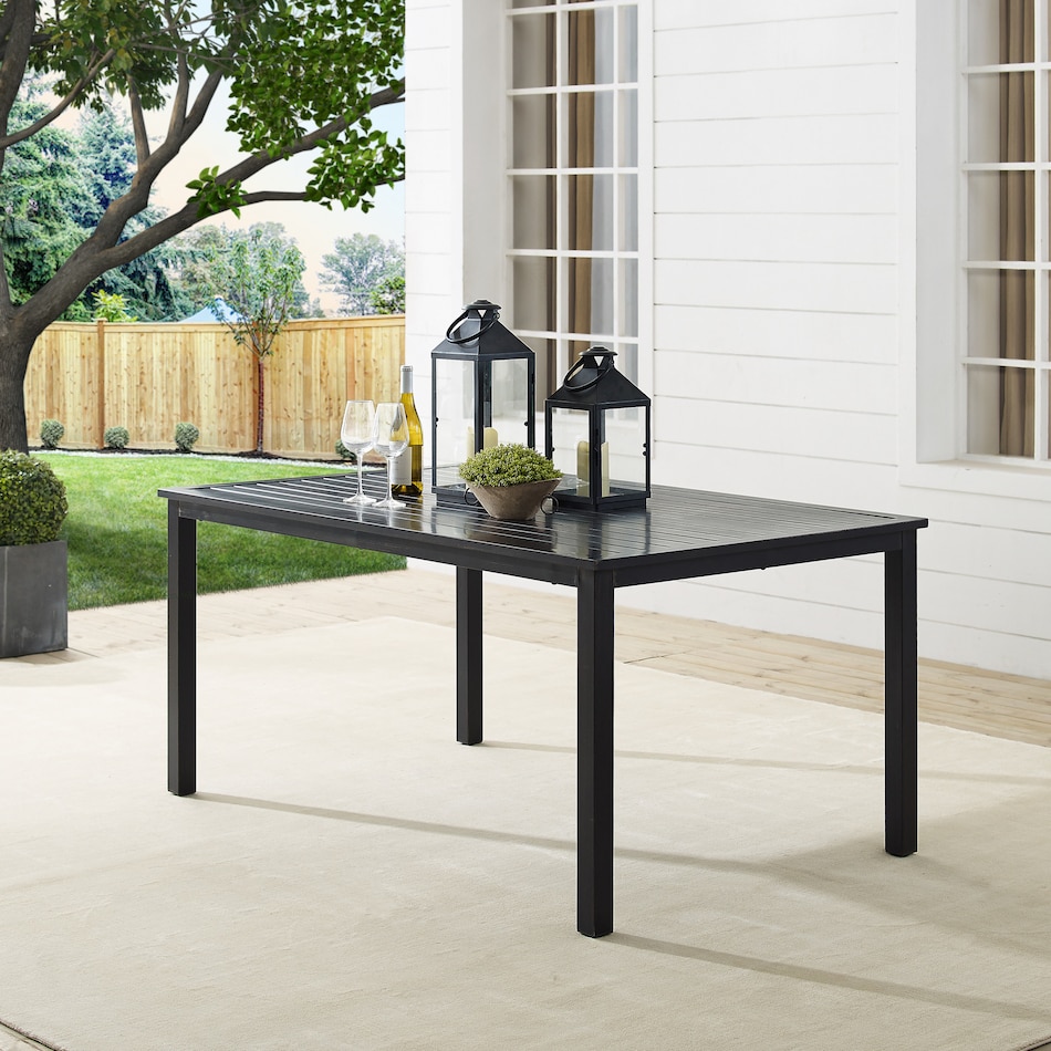 clarion black outdoor dining table   