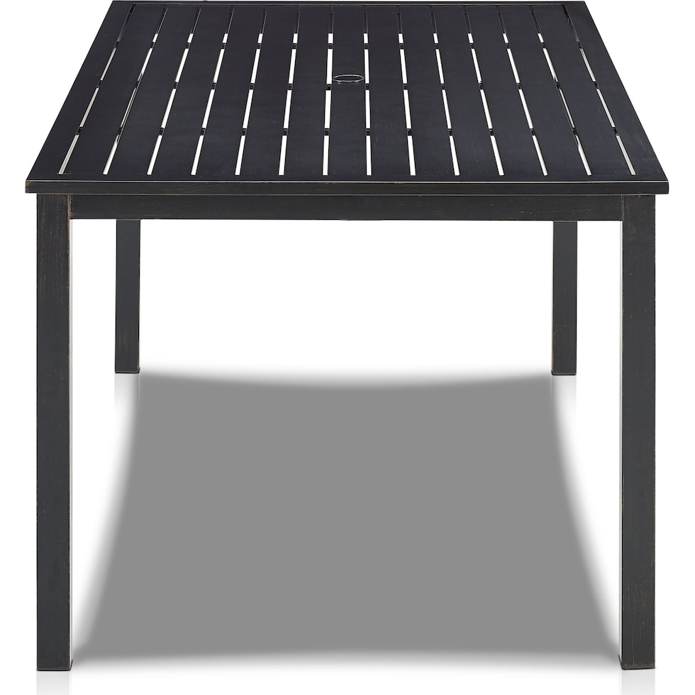 clarion black outdoor dining table   