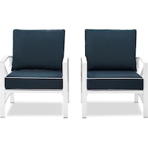 clarion blue outdoor chair set   