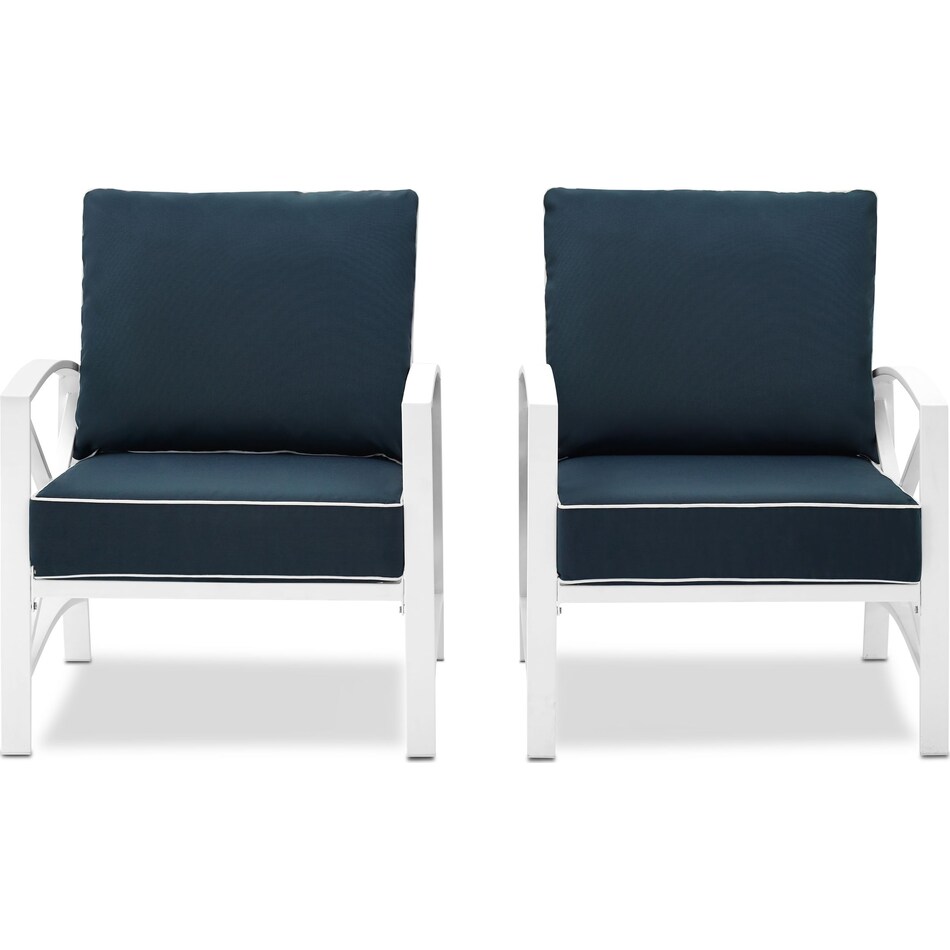 clarion blue outdoor chair set   