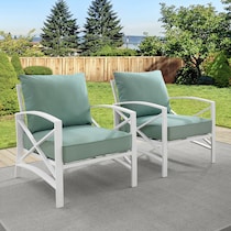clarion blue outdoor chair set   