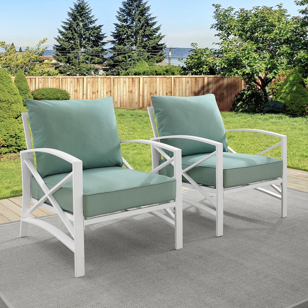 clarion blue outdoor chair set   