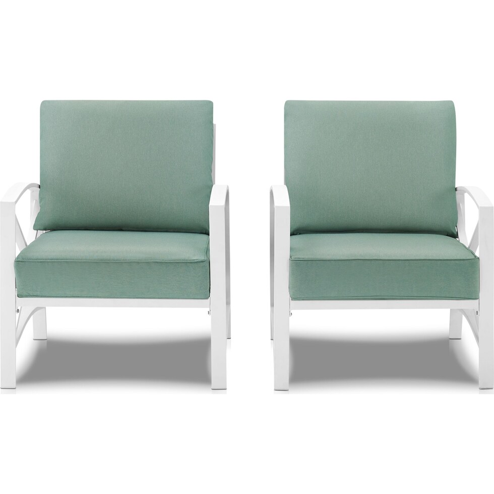 clarion blue outdoor chair set   