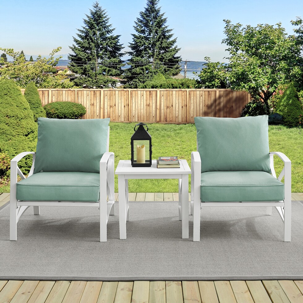 clarion blue outdoor chair set   