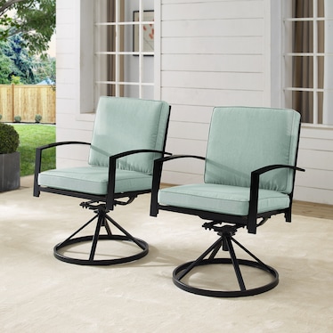 Clarion Set of 2 Outdoor Swivel Chairs