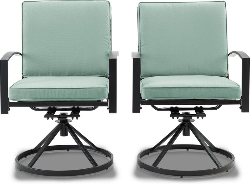 Clarion Set of 2 Outdoor Swivel Chairs American Signature Furniture