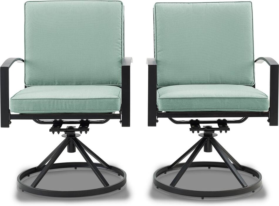 Clarion Set of 2 Outdoor Swivel Chairs American Signature Furniture