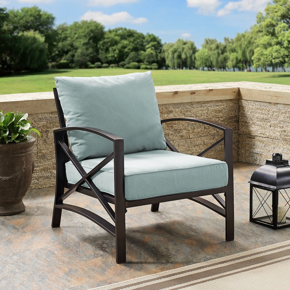 clarion blue outdoor chair   