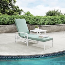 clarion blue outdoor chaise   