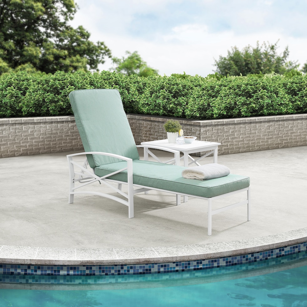 clarion blue outdoor chaise   