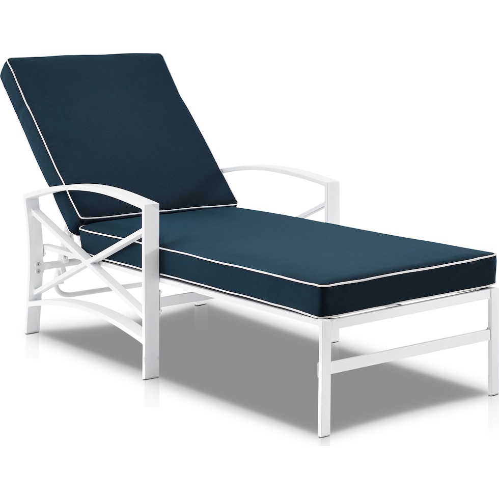 clarion blue outdoor chaise   