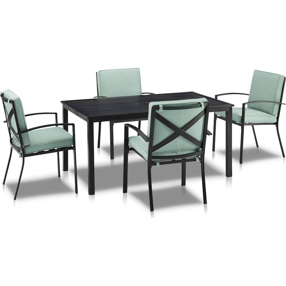 clarion blue outdoor dinette   