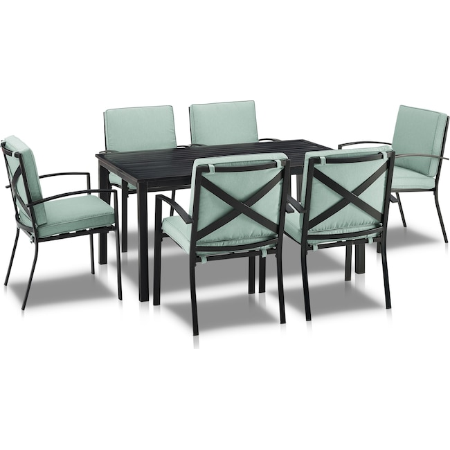 Outdoor Furniture - Clarion Outdoor Dining Table and 6 Dining Chairs