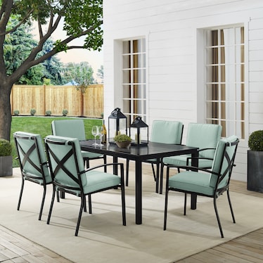 Clarion Outdoor Dining Table and 6 Dining Chairs