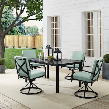 Clarion Outdoor Dining Table and 4 Swivel Chairs