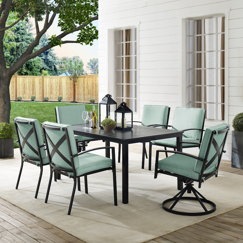 clarion blue outdoor dinette   