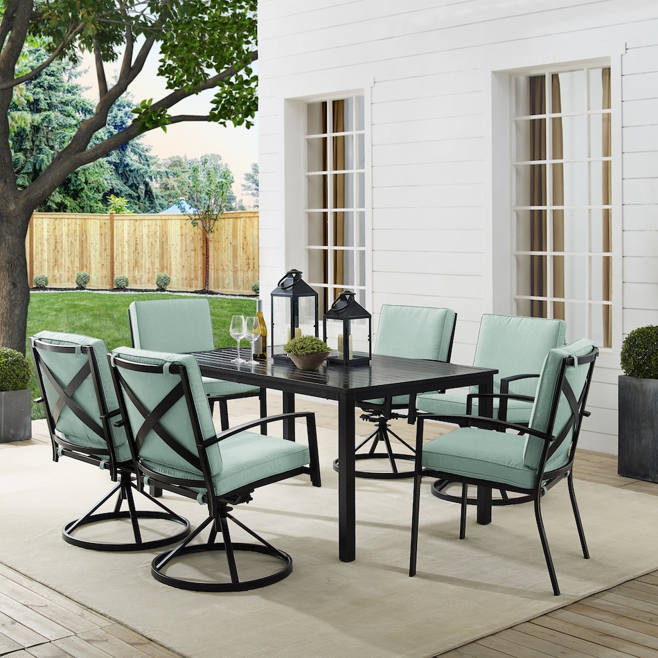 clarion blue outdoor dinette   