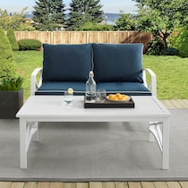 clarion blue outdoor loveseat set   